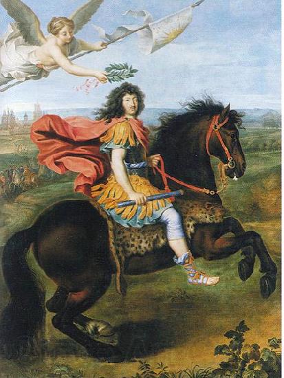 Pierre Mignard Louis XIV of France riding a horse France oil painting art